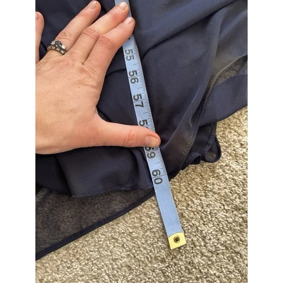 Women's Navy Blue Long Mermaid Cap Sleeve Chiffon Maxi Formal Wedding Dress 14 - Picture 12 of 12